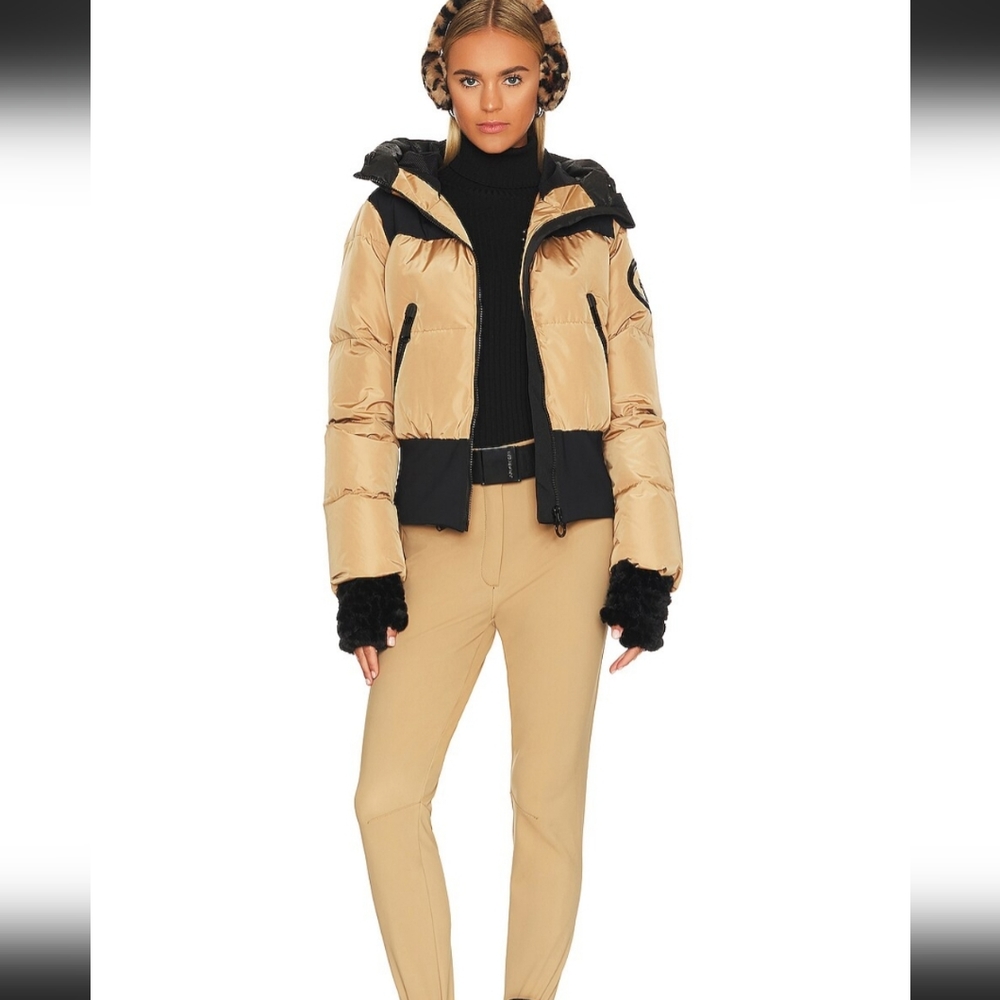 Goldbergh Reese Puffer Ski Jacket in  Latte - Picture 5 of 16